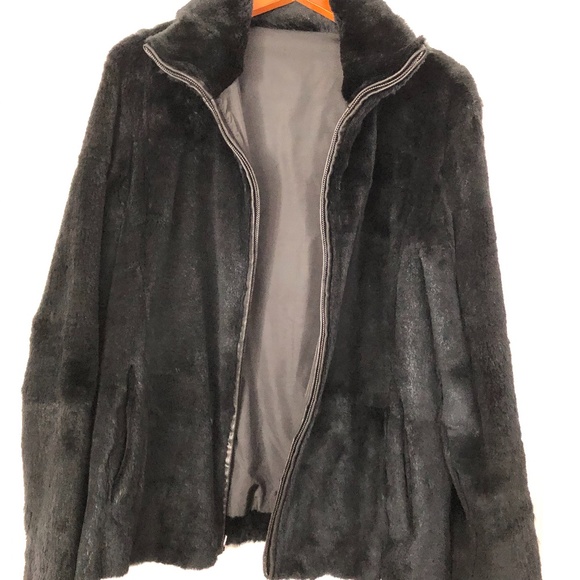 Andrew Marc NY Black Sheared Rabbit Jacket/Final Price - Picture 8 of 15